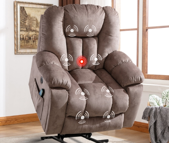 oversized lift chair with heat and massage